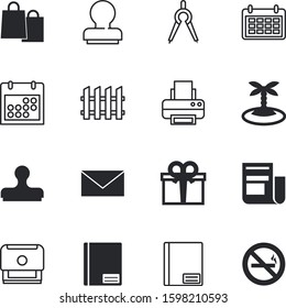 paper vector icon set such as: e-mail, birthday, bag, printout, packet, silhouette, designer, greeting, construction, open, gifts, measurement, supermarket, eco, health, resort, tropical, bow