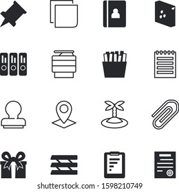 paper vector icon set such as: notice, accessory, analysis, e-mail, xmas, desert, organizing, mobile, abstract, thumbtack, multifunction, copy, application, container, machines, rental, success