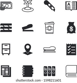paper vector icon set such as: positioning, refreshment, headline, media, market, place, moneybox, sharp, hot, furniture, filing, search, navigation, holiday, checkmark, ocean, organizer, wallpaper