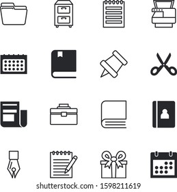 paper vector icon set such as: digital, warranty, close, luxury, media, photocopier, pictogram, copying, catalog, metal, stock, purchase, boxes, tailor, job, search, plan, administrative, cooking