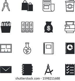 paper vector icon set such as: magnifying, medical, cappuccino, lab, cup, folder, infographic, photocopy, french, unhealthy, checklist, scientific, invite, balance, return, salty, shopping, ledger