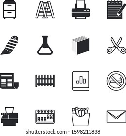 paper vector icon set such as: yellow, test, email, potato, fries, cigarette, medicine, board, instrument, cabinet, data, scientific, innovation, form, biology, deed, pictogram, lab, danger