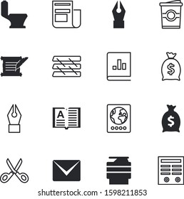 paper vector icon set such as: silhouette, mailing, wc, breakfast, blue, id, internet, interior, multifunction, debt, isometric, fresh, reading, earnings, politics, parchment, caffeine, latte, market