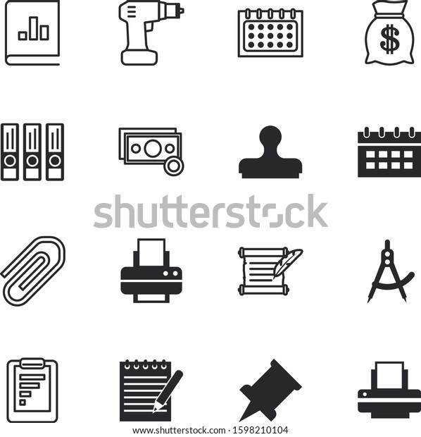 paper vector icon set such as: income, painting,\
needle, info, books, hebrew, rich, board, earnings, instrument,\
divider, infographic, bookkeeping, parchment, icons, demographic,\
documents, space