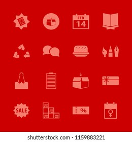 paper vector icons set. with gift card, bookcase, drawing painting tools and medical report in set