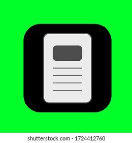 Icono de ilustración del vector de papel. Icono de papel en forma bidimensional. El concepto de negocios y documentación usando un ícono moderno de papel.