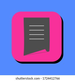 Paper vector illustration icon. Paper icon in two-dimensional shape. The concept of business and documentation by using a paper modern icon.
