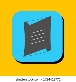 Icono de ilustración del vector de papel. Icono de papel en forma bidimensional. El concepto de negocios y documentación usando un ícono moderno de papel.