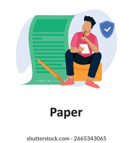 Papel, Ilustración vectorial que puede editar o modificar fácilmente

