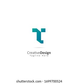 Paper Vector Letter T Logo with fold effect letters. Design Vector Illustration Logo template