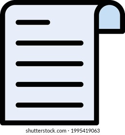 paper vector line colour icon