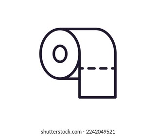 Paper vector line icon. Premium quality logo for web sites, design, online shops, companies, books, advertisements. Black outline pictogram isolated on white background 