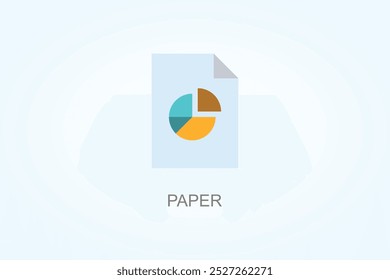 Ilustración de Vector de papel o símbolo de signo de logotipo