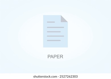 Ilustración de Vector de papel o símbolo de signo de logotipo