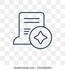 Paper vector outline icon isolated on transparent background, high quality linear Paper transparency concept can be used web and mobile