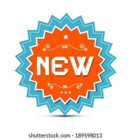 Paper Vector Sticker - Label with New Title