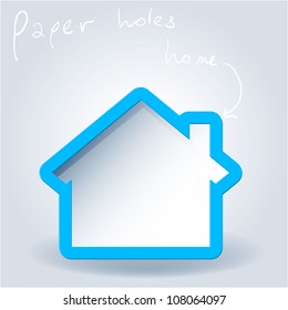 Paper vector text frame template