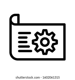 paper vector thin line icon 