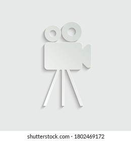 paper Video camera -  icon vector