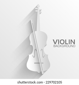 paper violin vector background concept. Illustration tamplate for web and mobile