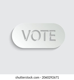 paper vote icon vector. vote button sign