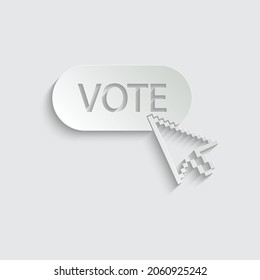 paper vote icon vector. vote button sign