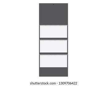 paper wall spiral calendar mockup vector template