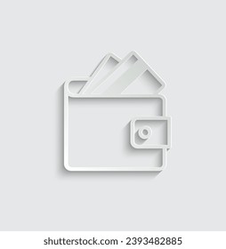 paper Wallet icon vector. money icon