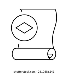 paper wallpaper line icon vector. paper wallpaper sign. isolated contour symbol black illustration