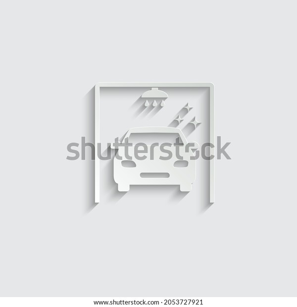paper\
washing car icon. Shower for cars icon vector\

