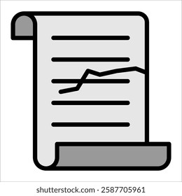 Paper Waste Icon Element For Design