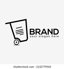 Vector del logotipo de residuos de papel. Diseño plano. Ilustración vectorial sobre fondo blanco.
