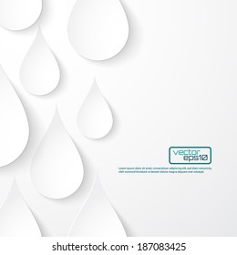 Paper water drop abstract background. Perfect for your business presentations. Vector illustration