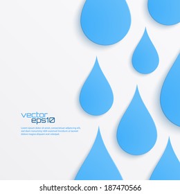 Paper water drop abstract background. Perfect for your business presentations. Vector illustration