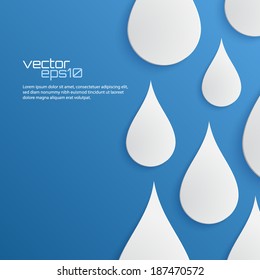 Paper water drop abstract background. Perfect for your business presentations. Vector illustration