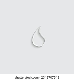 símbolo del vector del vector de la caída de agua del papel