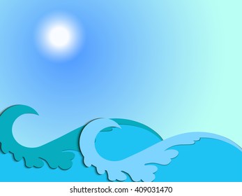 Paper wave. Vector.