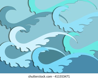 Paper wave. Vector.