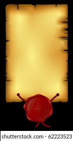 paper with wax seal