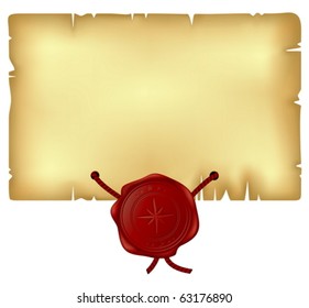 paper with wax seal