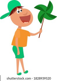 Papierwittervane, Illustration, Vektorgrafik auf weißem Hintergrund