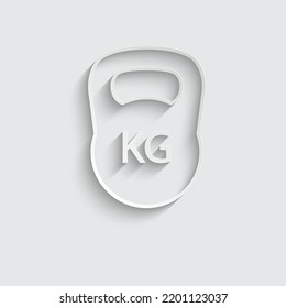paper weight icon vector, dumbbell icon