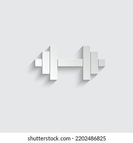 paper weight icon vector, dumbbell icon