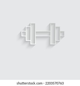 paper weight icon vector, dumbbell icon