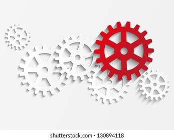 Paper wheels background - vector illustration