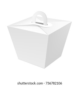 Paper white candy folded box mock-up vector template. Good for packaging design.