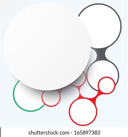 Paper white circle. Illustrations And Vector Art