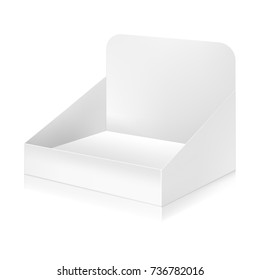 Plantilla de maqueta del cuadro de presentación en blanco de papel. Bien para el diseño de los envases. Ilustración vectorial.