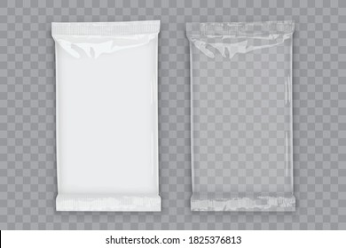 paper white flow packaging with transparent shadows isolated on dark background mock up vector