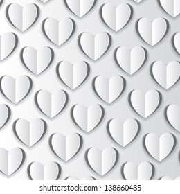 paper white hearts